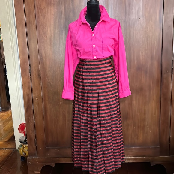 Vintage Jaeger Pleated Maxi Skort Culottes 8 - Picture 4 of 14